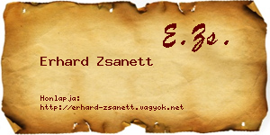 Erhard Zsanett névjegykártya