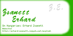 zsanett erhard business card